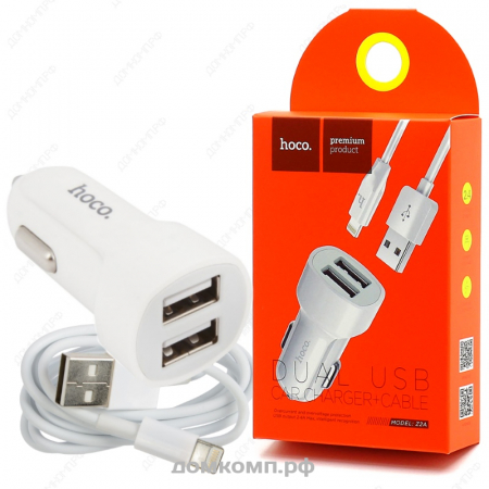АЗУ HOCO Z2A USB + кабель Lightning недорого. домкомп.рф